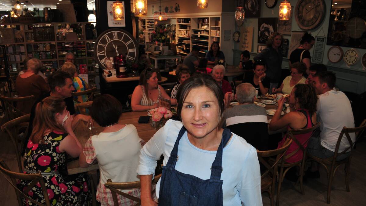 BUSY DAY: Mel Kelly, from Bake Table & Tea, stands in the tea gallery within the store, which was inundated with customers as the doors opened.