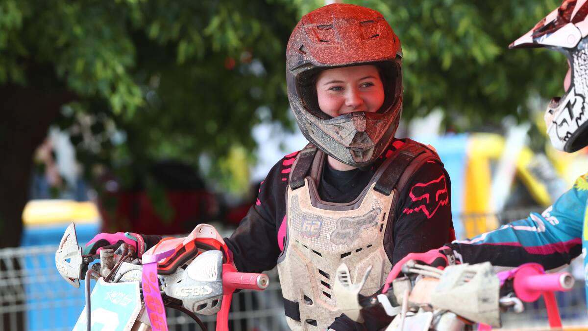COMPETITOR: Amy Wedd  at Long Track Masters, which were held at the Bathurst Showground.