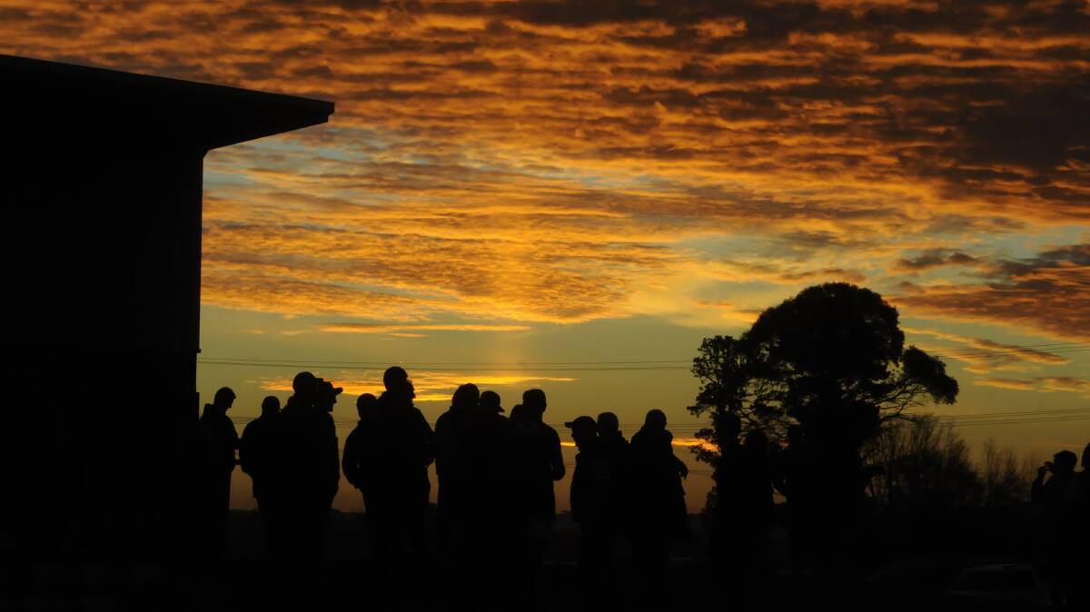SNAPSHOT: Sunset at Ashwood Park Saturday afternoon, after the match between Bathurst Bulldogs and Orange Emus. Photo:CHRIS SEABROOK 