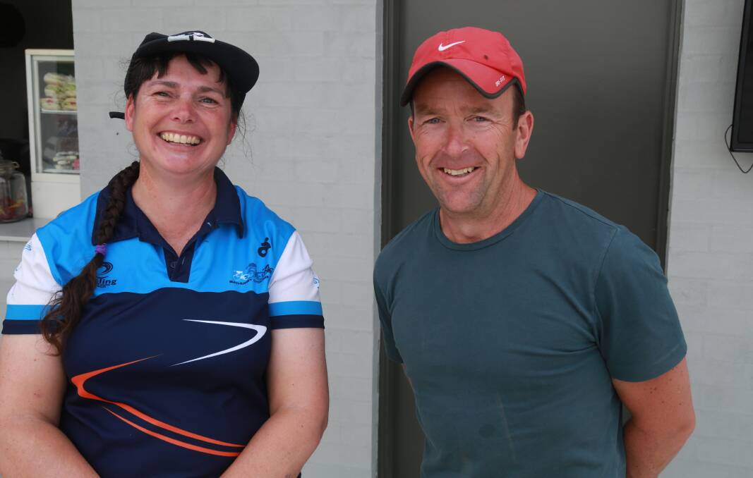 GREAT DAY: Tracey Robinson and Luke Patterson were at the velodrome on Saturday.