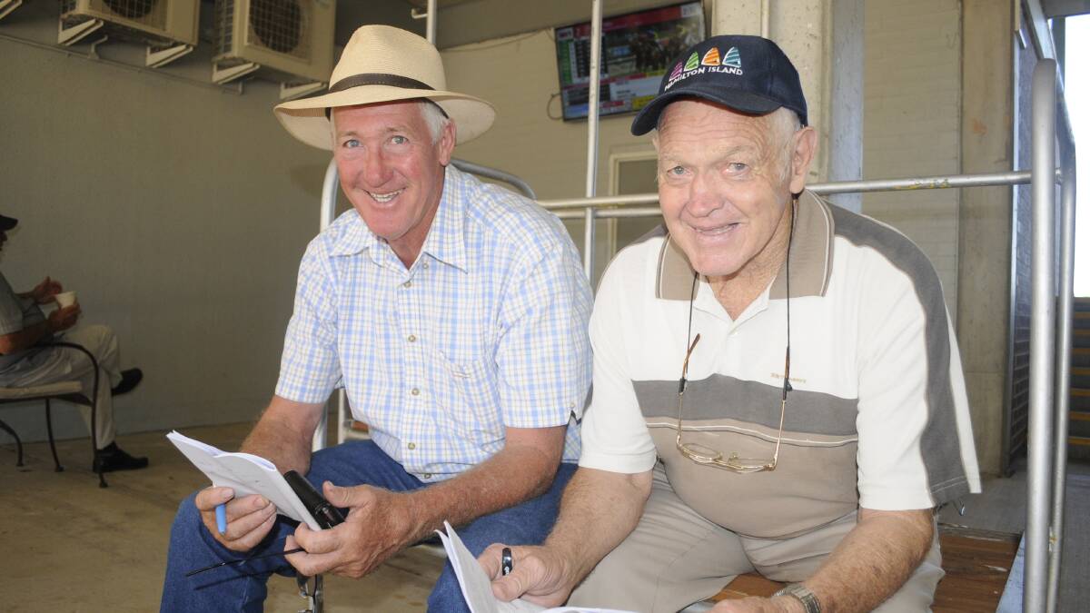 AT THE RACES: Kevin Trump with Mouse Boden, both of Bathurst enjoying the day. 021317cturf8