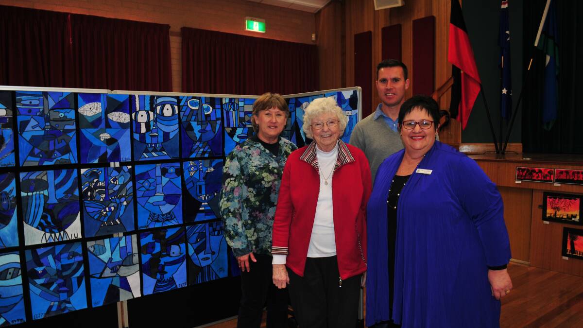 CELEBRATING 65 YEARS: Judy King (nee Peel) with former principal Sr Jean Cain, former student Ben O'Connor and current principal Sue Guilfoyle.