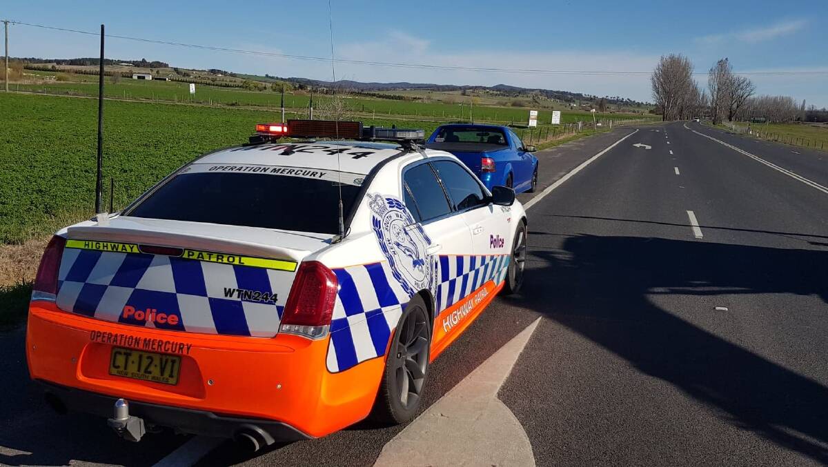 STOPPED IN THEIR TRACKS: Chifley Police pulling over a driver in Bathurst. This October long weekend highway patrol officers will be targeting speeding drivers, drunk drivers, driver fatigue and driver distraction.