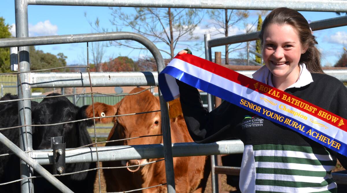 RURAL ACHIEVER: Kelso High School's Emily Watterson was awarded the Senior Young Rural Achiever sash at this year's Royal Bathurst Show. 