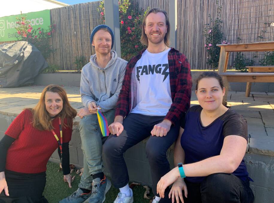 SUPPORT FOR LGBTQIA+: Melinda Lake, Chris Vennell, Jarred Smith and Isobelle Strickland from headspace.