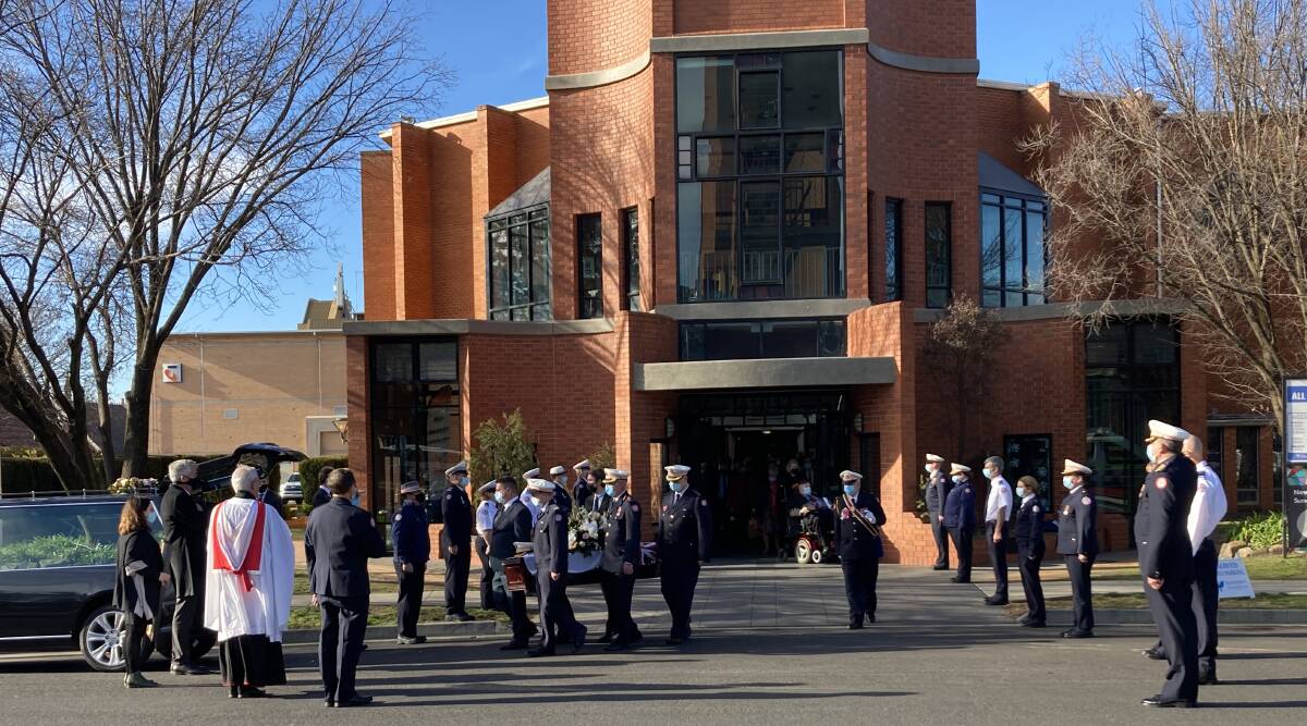 GUARD OF HONOUR: Members of NSW Ambulance formed a guard of honour at the funeral of Susan Webster ASM, on Thursday.
