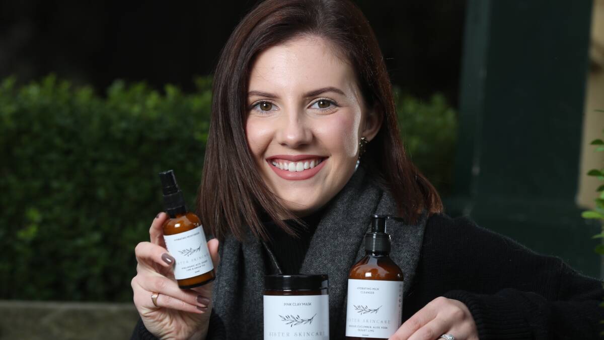 SUCCESS STORY: Tiarna Windsor, with her skincare.