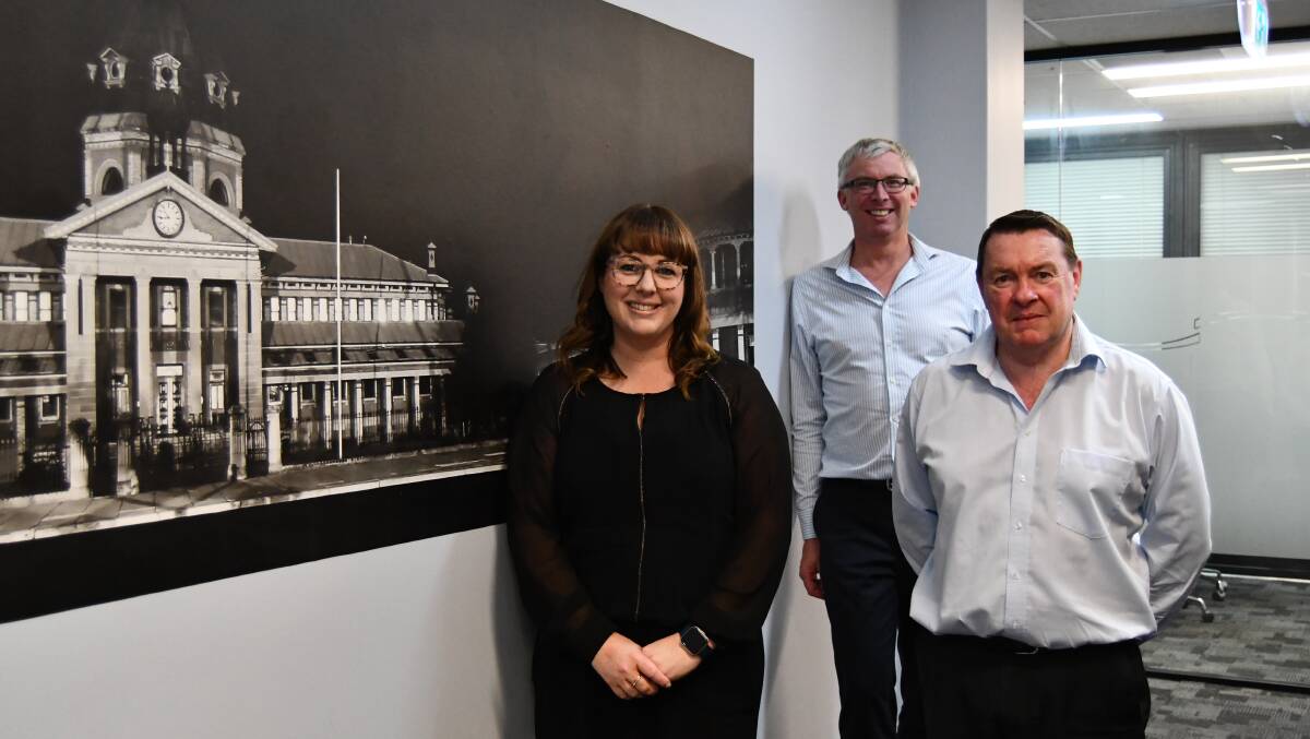 BUSINESS STRATEGY: Simone Townsend, Angus Edwards and Peter McManus, pictured at Kenny Spring Solicitors.