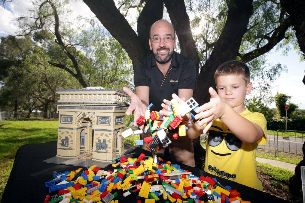 BUILDING BLOCKS: Graham Draper and his son Matthew are both huge Lego fans and they will be bringing some of the best to Orange. Photo: SUPPLIED.