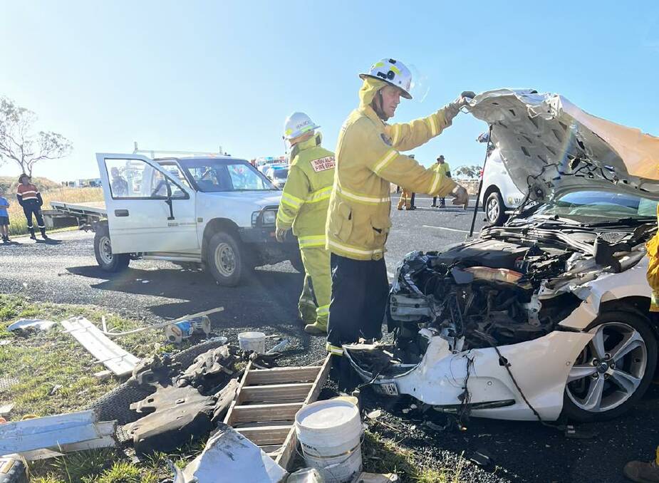 The scene of the crash. Picture by Orange Rural Fire Brigade.