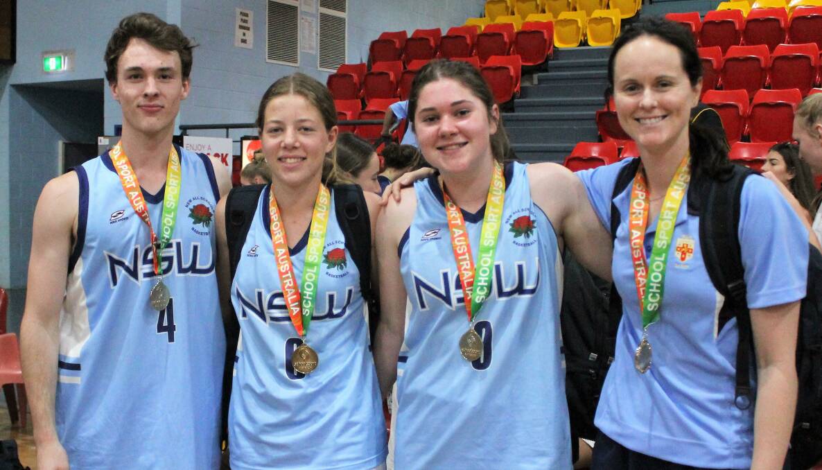 IMPRESSIVE: Will Cranston-Lown, Sara Matthews, Matilda Flood and Teagan Burke had a successful Australian All Schools Championships.