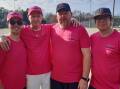 GREAT DAY OUT: Kurt Booth, Slugger Bullock, Robert Mack and Andrew Tree played at the Cowra Seniors Tournament.
