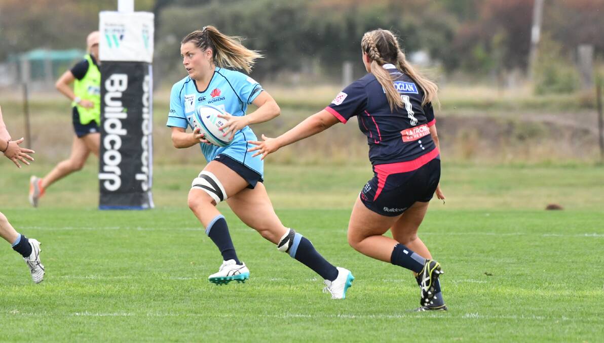RETURN HOME: Grace Hamilton was impressive for the NSW Waratahs in their 54-point thrashing of the Melbourne Rebels at Bathurst's Ashwood Park on Sunday. Photo: CHRIS SEABROOK
