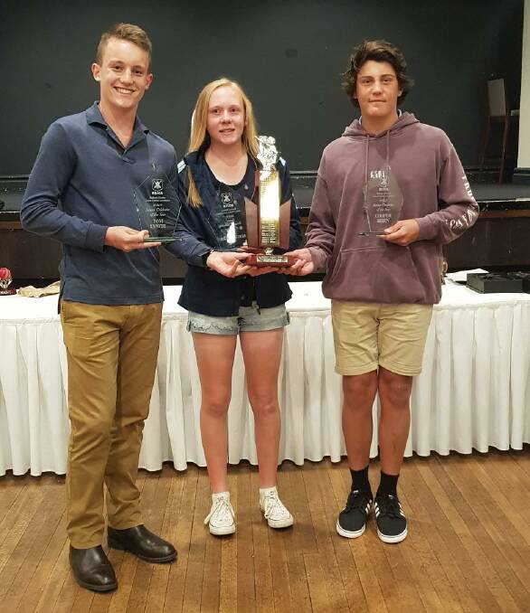 ACHIEVERS: Award recipients were Tom Lynch, Amy Kreuzberger, Cooper Brien and Callee Black (absent). Photo: CONTRIBUTED