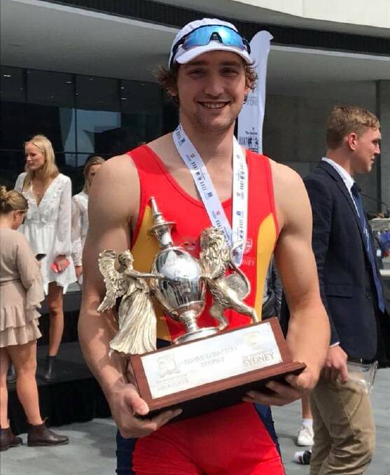 BACK FOR MORE: Bathurst's Morgan Brooking holds the Edmund Barton Trophy following last year's triumph. Photo: CONTRIBUTED