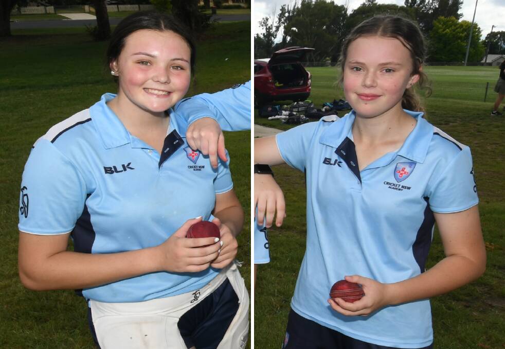 THE NEXT STEP: Bathurst players Callee Black (left), Gabrielle Bennett (right) and Ella Tilburg have been named in the Cricket NSW Girls Under 16s academy squad. Photo: CHRIS SEABROOK