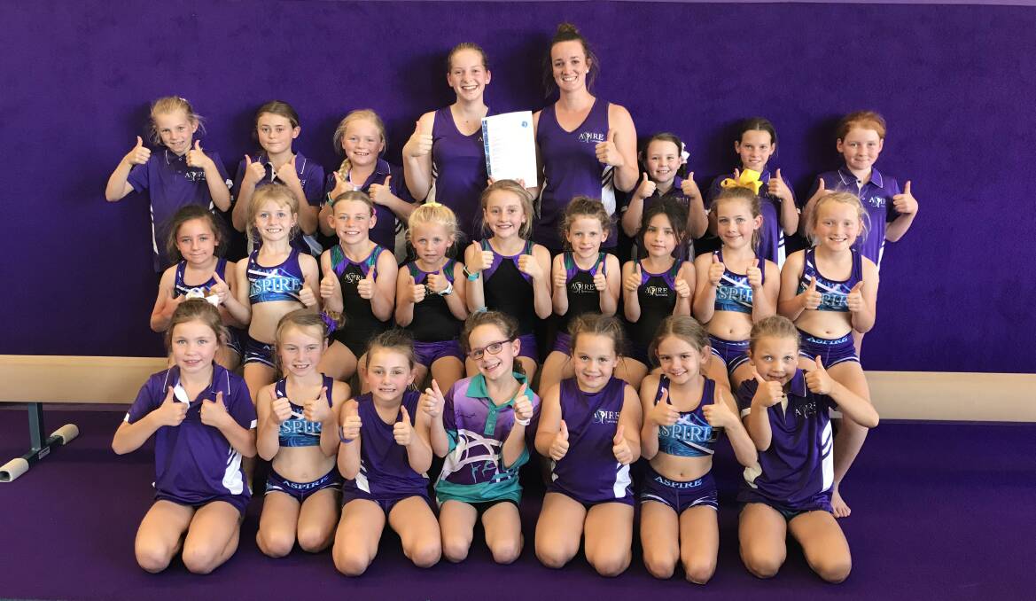 CAN'T WAIT: Aspire Gymnastics 2795's level 1 students are excited for their first year of competition with the Bathurst club. Photo: SUPPLIED