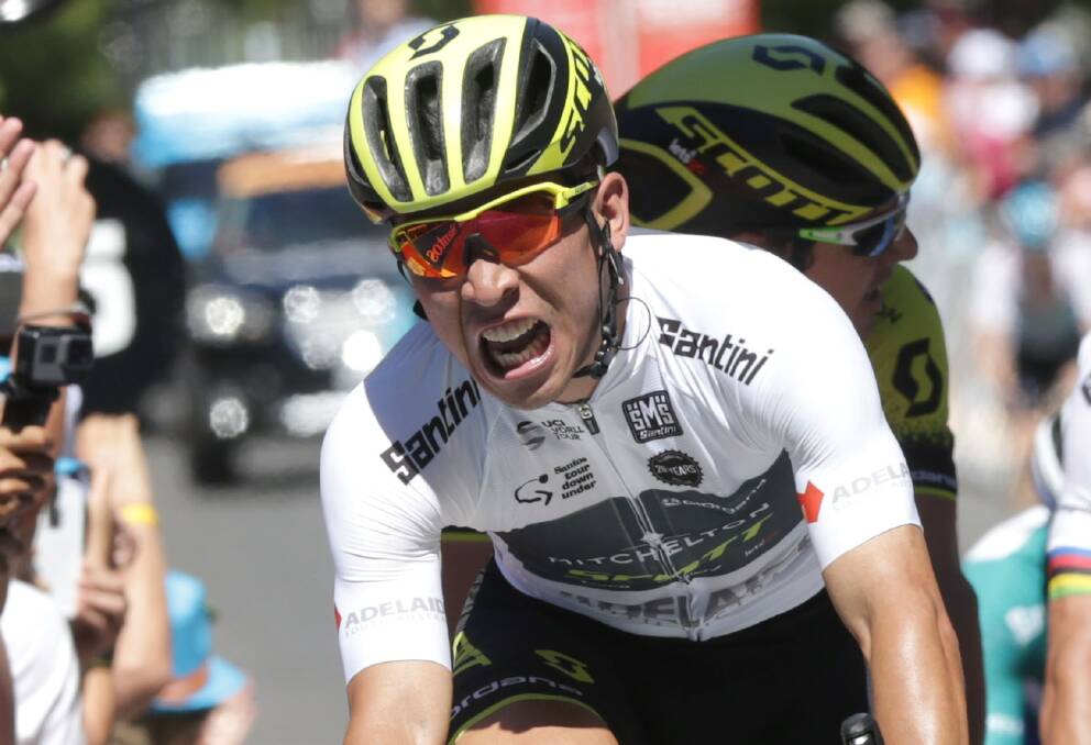 SPRINTERS SIT BACK: Australia's Caleb Ewan won the sprint for third in stage three of the Tour of California. Bathurst's Mark Renshaw finished in 110th. Photo: AAP