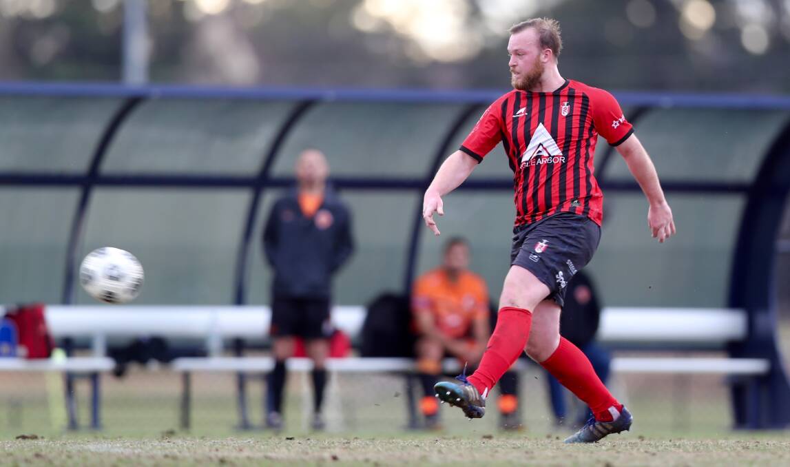 TIME TO HIT BACK: Ryan Peacock and Panorama FC are looking to hold onto their three point advantage at the top of the table. Photo: PHIL BLATCH