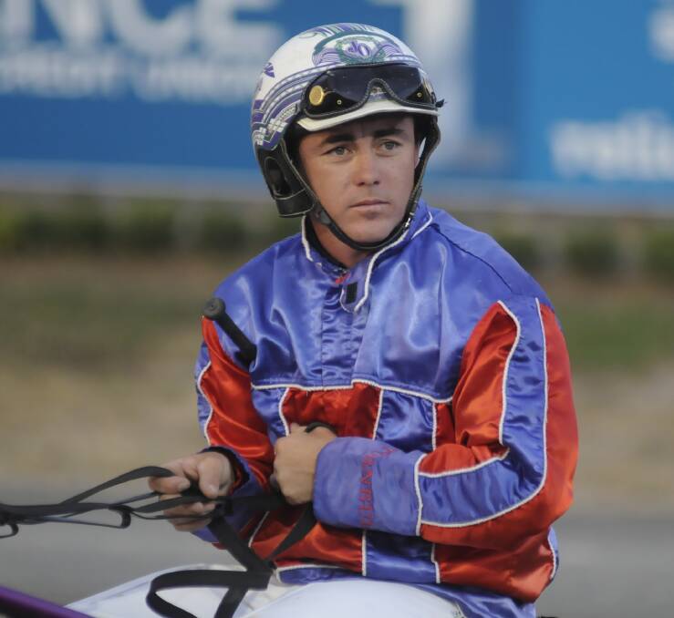 FINDING HIS MOJO: John O'Shea will hope to drive his gelding Little Mojo to success at Bathurst Paceway. Photo: CHRIS SEABROOK 030916ctrots4c