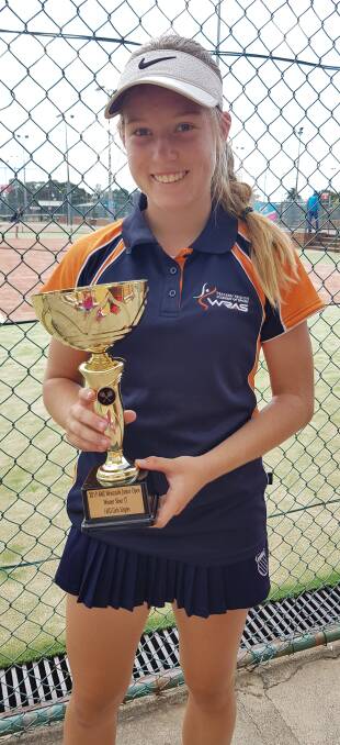 EXCEPTIONAL: Tayla Brasier, 15, was victorious in the Newcastle Open Junior Tournament representin Western Region Academy of Sport. Photo: CONTRIBUTED