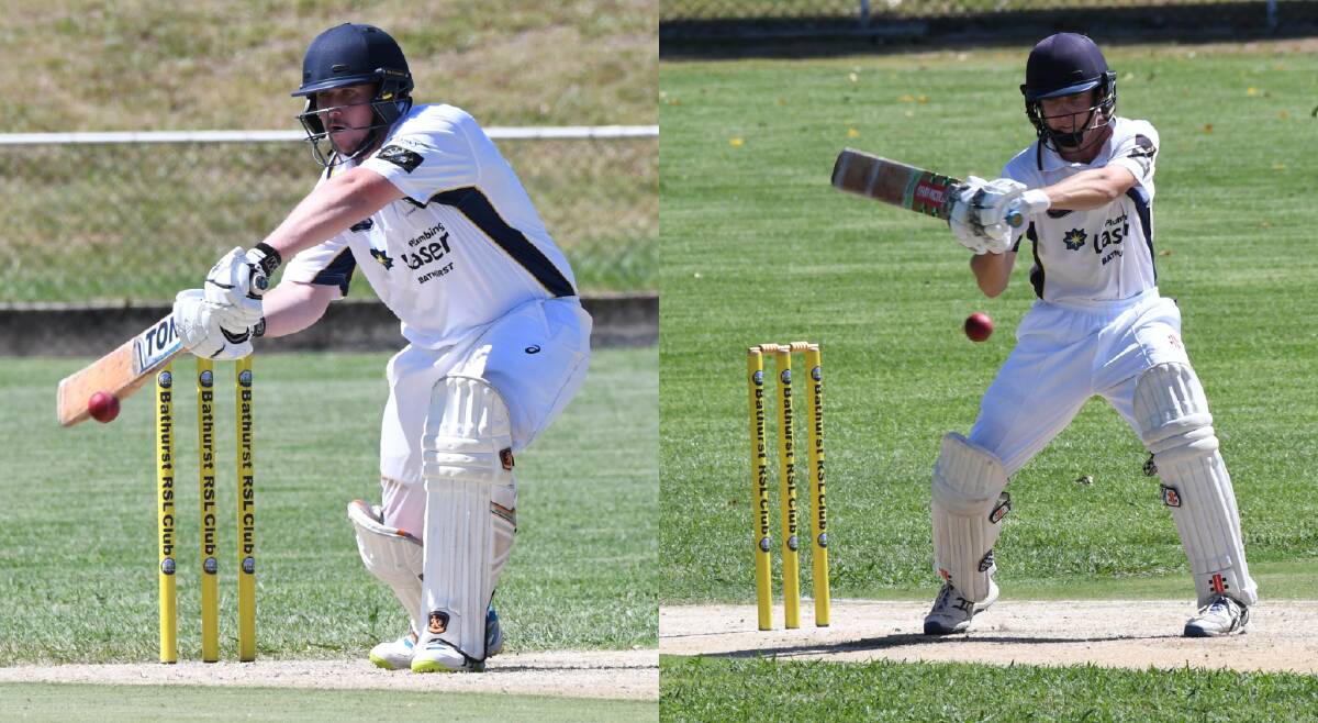 STEADY: Connor Slattery and Bailey Brien in action during their century stand on Saturday. Photos: CHRIS SEABROOK