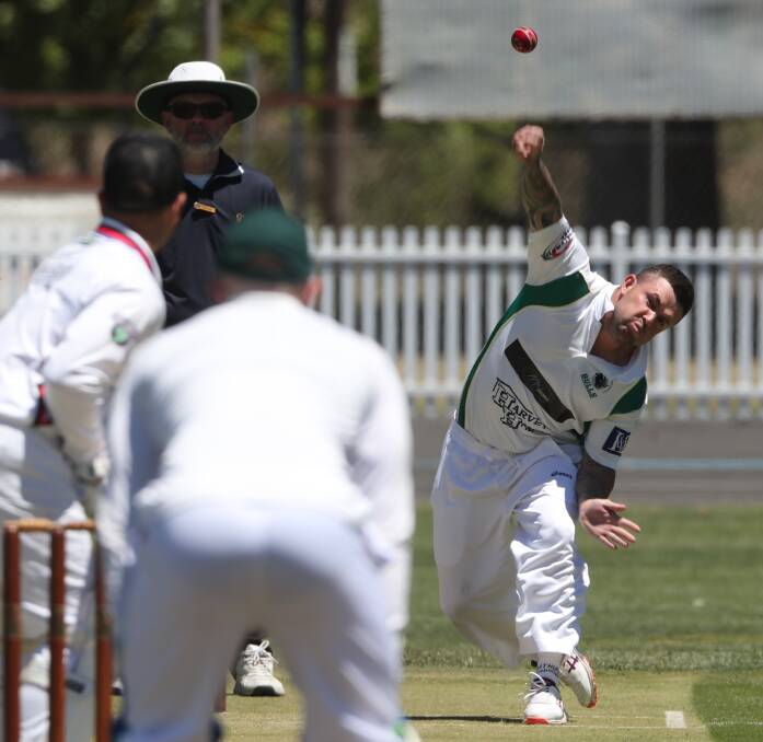 WICKETS GALORE: Kurt Toole brought his strong club form into his representative tilt with Bathurst on Sunday, taking figures of 4-32 in the team's victory over Forbes. Photo: PHIL BLATCH