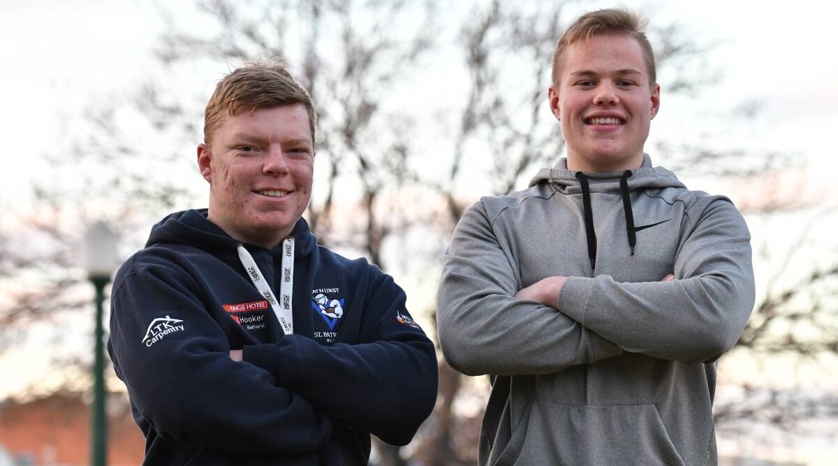 REPRESENTING STATE: Nik Booth and Luke Bain have been selected in the NSW CIS rugby league side. Photo: ALEXANDER GRANT