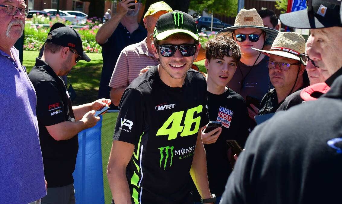 Valentino Rossi meets the fans at last year's Track 2 Town event. Picture by Alexander Grant.