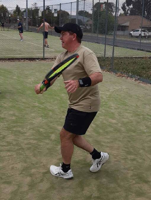 Paul Toole in action at the Eglinton Tennis Centre. Picture by Paul Toole.