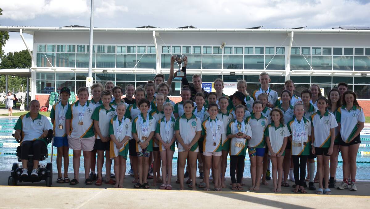 KEEN TO RACE: Bathurst Swim Club at their previous home carnival.