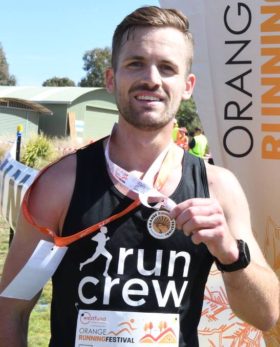 SPEED: Brandon Martin broke his own Bathurst parkrun course record on Saturday, becoming the first person to run sub-16 minutes on the circuit. Photo: CARLA FREEDMAN