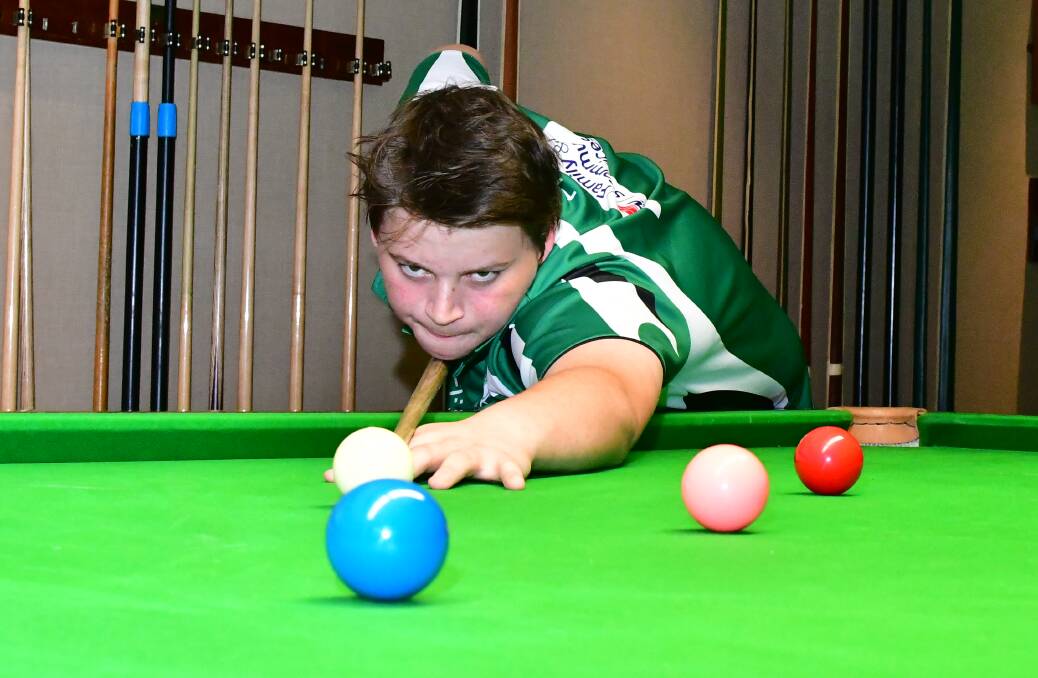EUROPE BOUND: Bathurst's Denzel Nicholson is off to the Under 16s Snooker World Championships. Photo: ALEXANDER GRANT