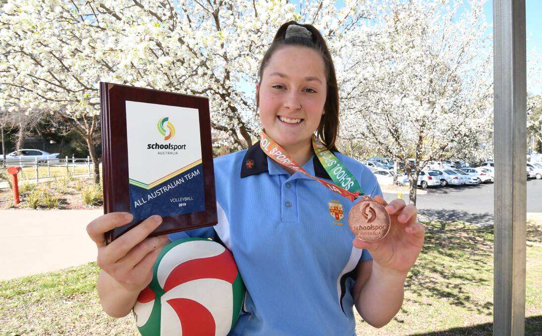 RETURN: Harriet Fitzpatrick earned selection to the All Australian Team at the All Schools Volleyball National Championships. Photo: CHRIS SEABROOK