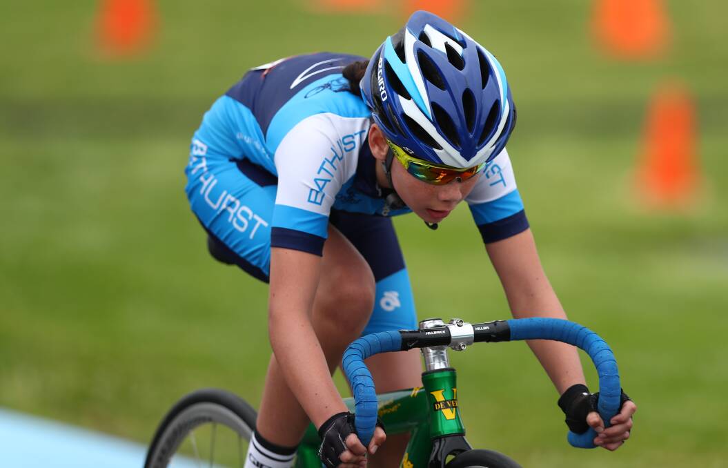 SPEEDY: Ebony Robinson was the C grade winner at the Bathurst Cycling Club's Sprint Championships.