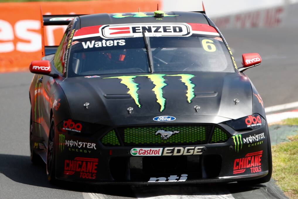 STOP CHANGES EVERYTHING: Cam Waters had the lead in Sunday's Bathurst 500 race until the first round of pit stops. Photo: PHIL BLATCH