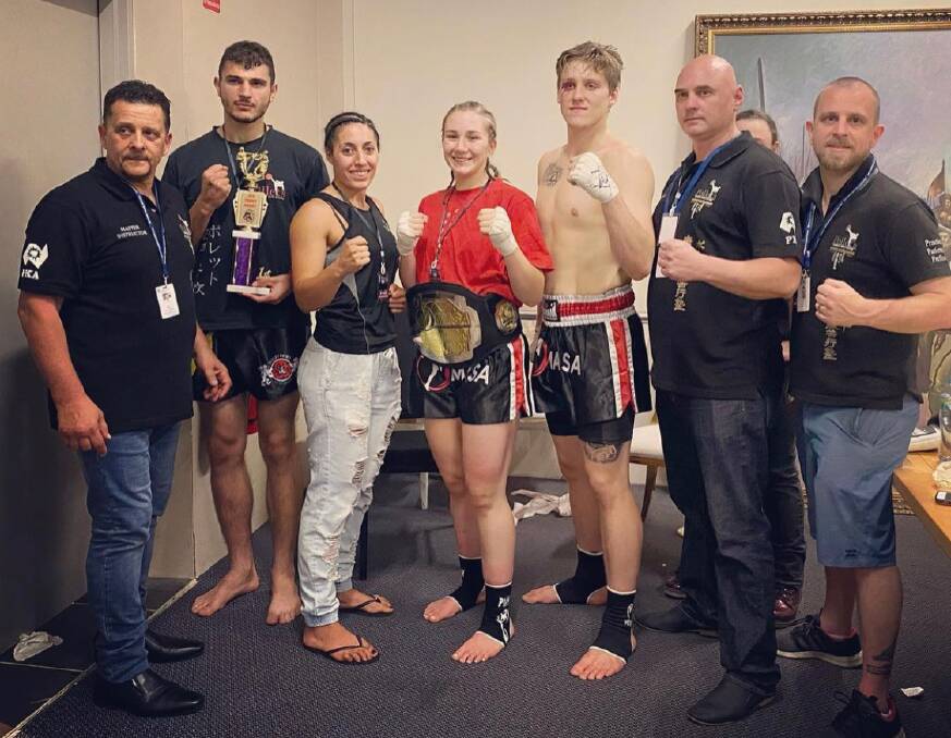 OUTSTANDING: Pollet's Martial Arts Bathurst's Isabella Torresan (centre) is the new 66kg NSW MASA title holder. Photo: CONTRIBUTED