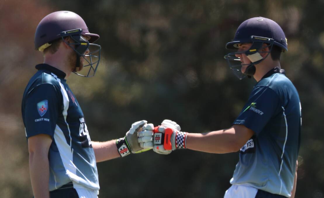DYNAMIC DUO: Matt Corben (45 not out) and Ben Mitchell (81) produced a stand of 114 for the Central West Wranglers. Photo: PHIL BLATCH