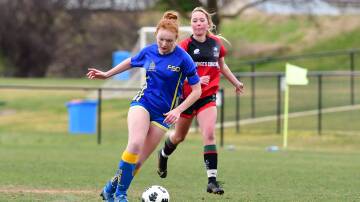 HOME SIDE LEADS: Bathurst beat Dubbo 2-0 in Astley Cup girls soccer on Wednesday. Photo: ALEXANDER GRANT