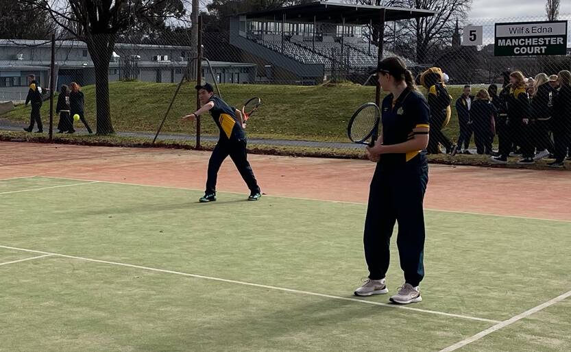 CLOSE MATCH: Bathurst High School narrowly lost to Orange High School in tennis. Photo: CONTRIBUTED