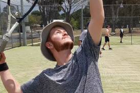 Leo Meares in action at the Eglinton Tennis Club. Picture supplied.
