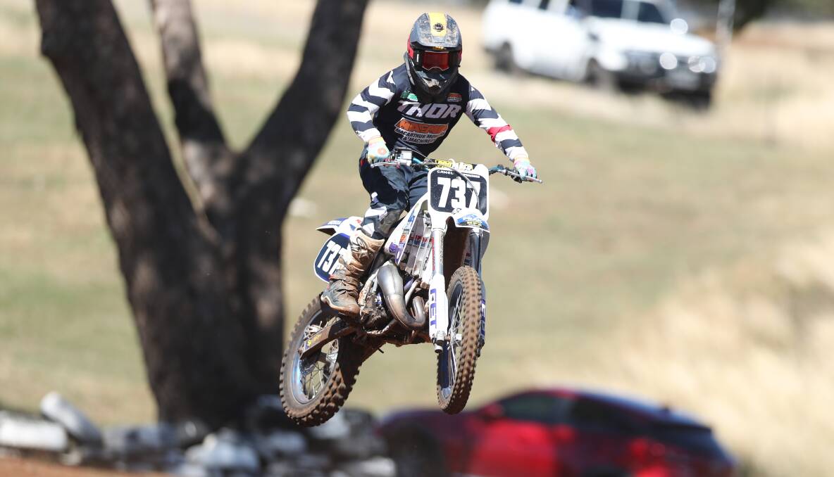 SPEED MACHINES: Riders from across the state took to the Panorama Motorcycle Club's track across the weekend for the Heaven Vintage Motocross Club round of racing in Bathurst. Photo: PHIL BLATCH