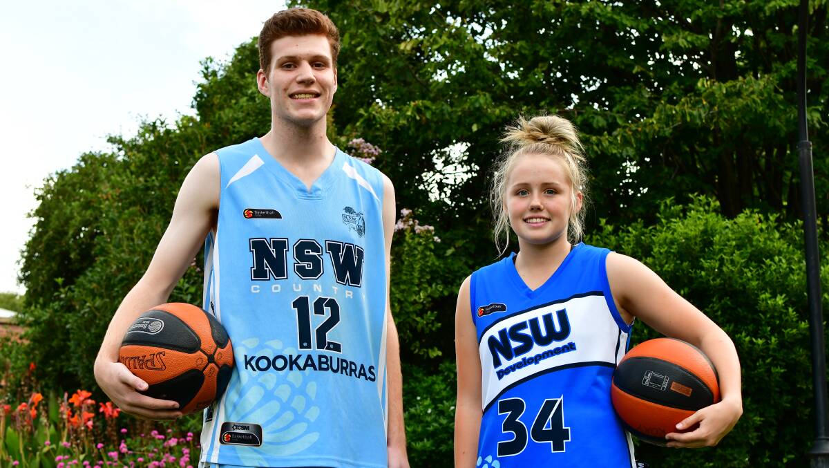 NEXT STAGE: Jono Limbrick and Roxy George have made the cut for their respective Combined High Schools sides. Photo: ALEXANDER GRANT