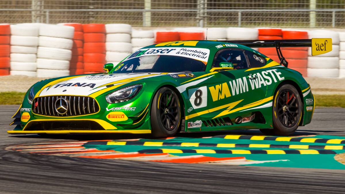 GREEN WEAPON: Max Twigg, Tony D’Alberto and Craig Baird will drive this Mercedes AMG GT3 in February’s Bathurst 12 Hour.
