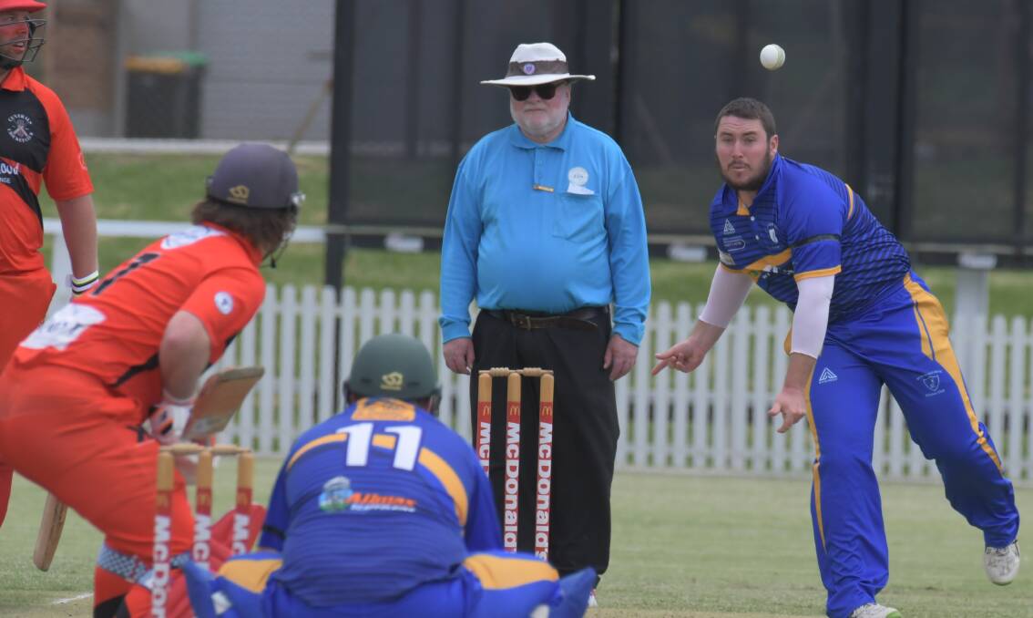 ALL-ROUND CARNAGE: St Pat's Old Boys' Connor Slattery proved too hard to stop with both the bat and ball during Saturday's seven wicket win over Centrals. Photo: JUDE KEOGH