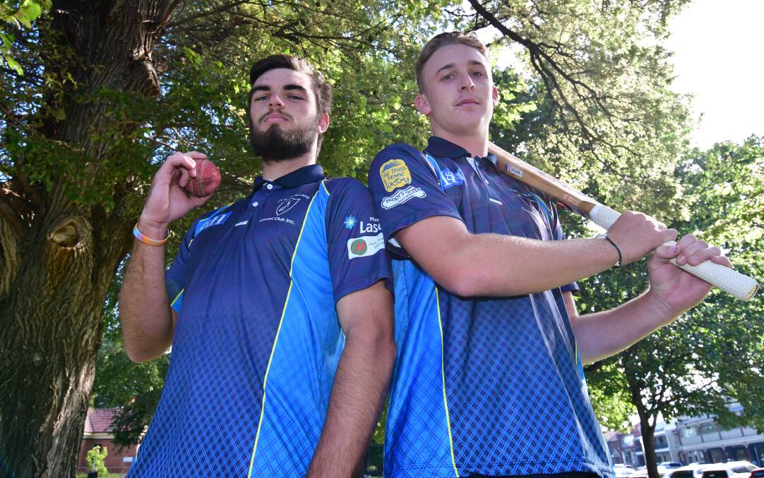 TWENTY20 QUEST: Nic Broes and Mitch Taylor will be looking to bring their best cricket to the Royal Hotel Cup grand final against Orange City. Photo: ALEXANDER GRANT