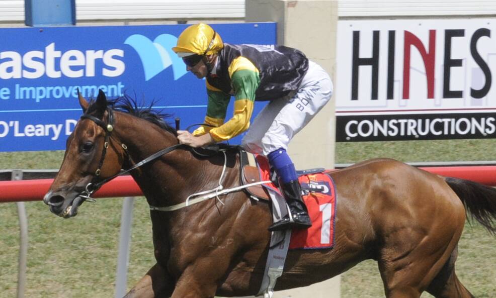 CENTURION: Hugh Bowman (pictured winning at Bathurst) brought up his 100th Group 1 win on Saturday at Randwick.