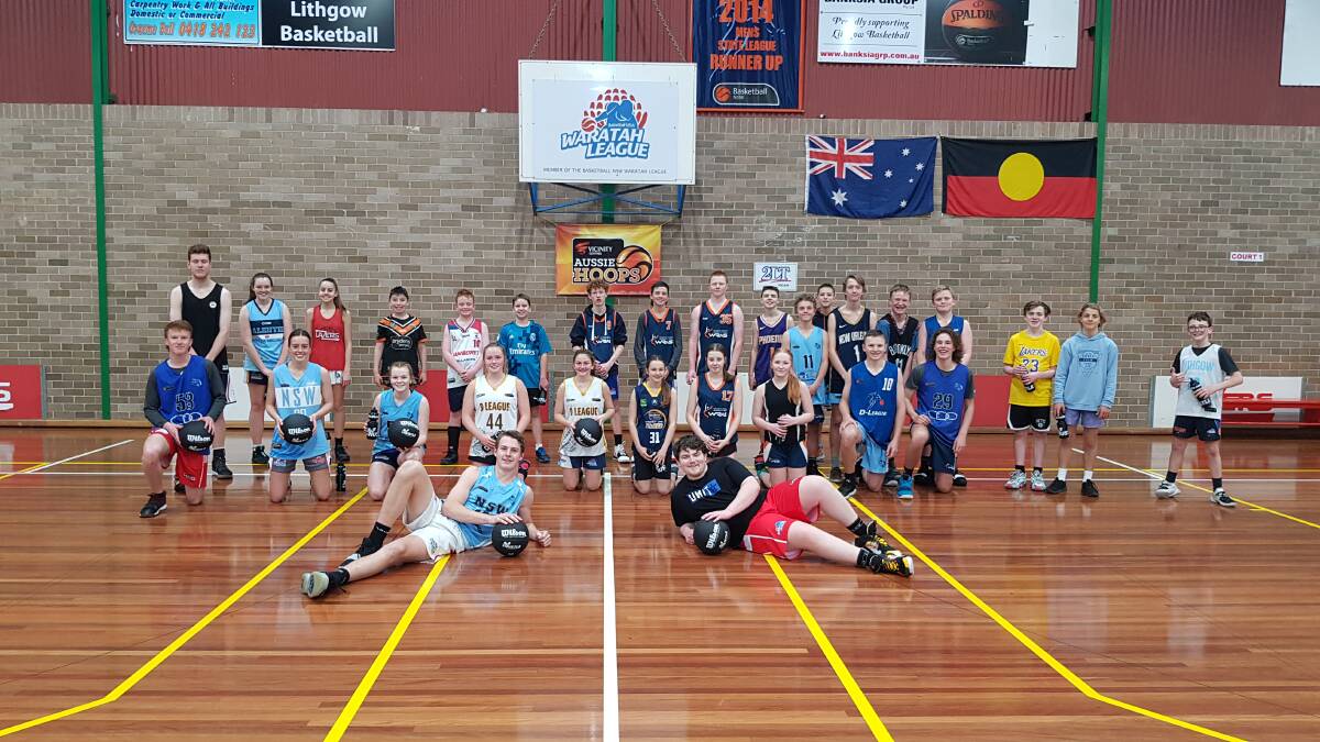 GREAT DAY: Players at the Lithgow Basketball Stadium for the community hustle clinic.