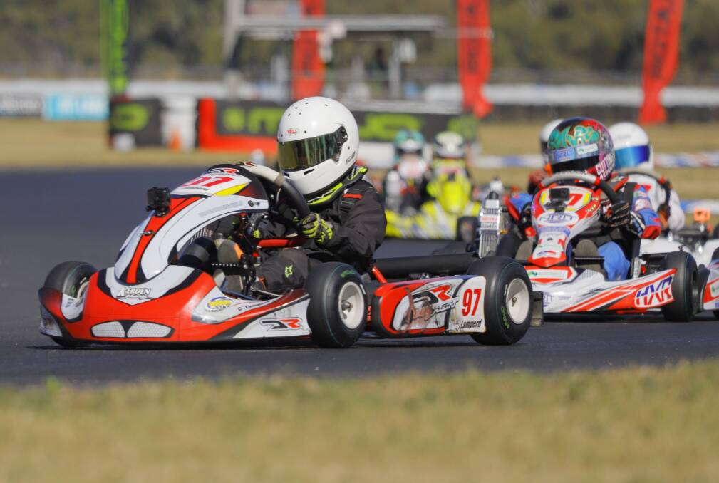 PODIUM: Bathurst's Carter Lamperd finished second in the opening round of the Rotax Pro Tour in Queensland. Photo: FIVE LIGHTS PHOTOGRAPHY