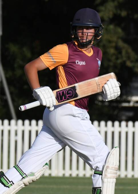 STAR: Cooper Brien, pictured in the Western NSW Under 15 Select Twenty20 exhibition, helped St Stanislaus' College into the Berg Shield semi-finals.